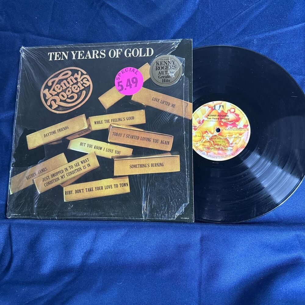 Ten Years of Gold vinyl record, 1974 vinyl Kenny Rogers